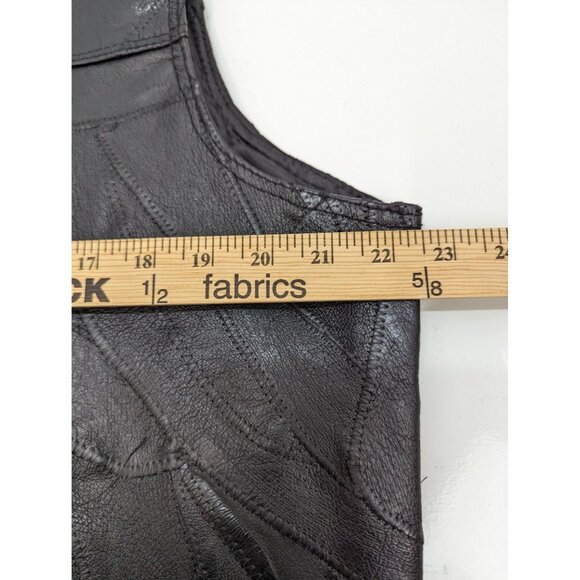 Italian Stone Design Genuine Leather Navarre Leather Company Black Vest Size L - Picture 7 of 10